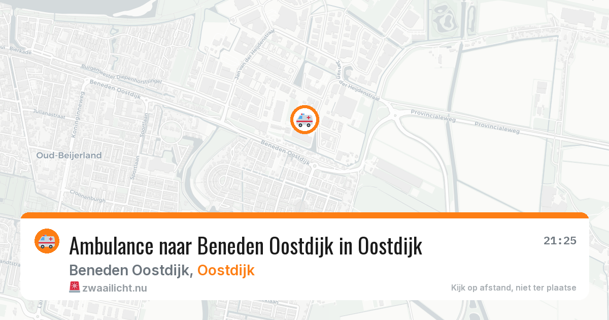 Ambulance naar Beneden Oostdijk in Oostdijk — 21 jul 2026