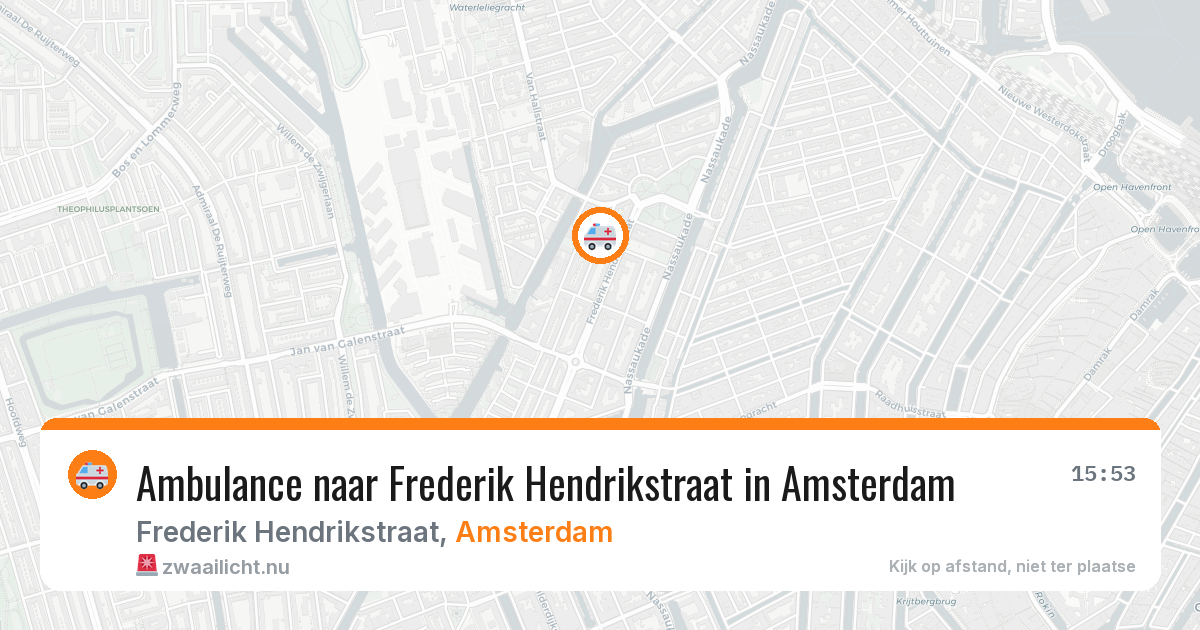 Ambulance naar Frederik Hendrikstraat in Amsterdam — 16 mei 2026
