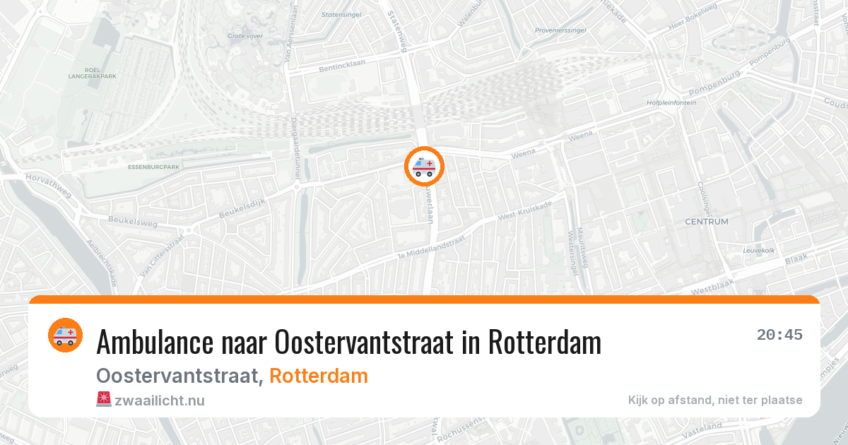 Ambulance naar Oostervantstraat in Rotterdam — 23 mei 2026