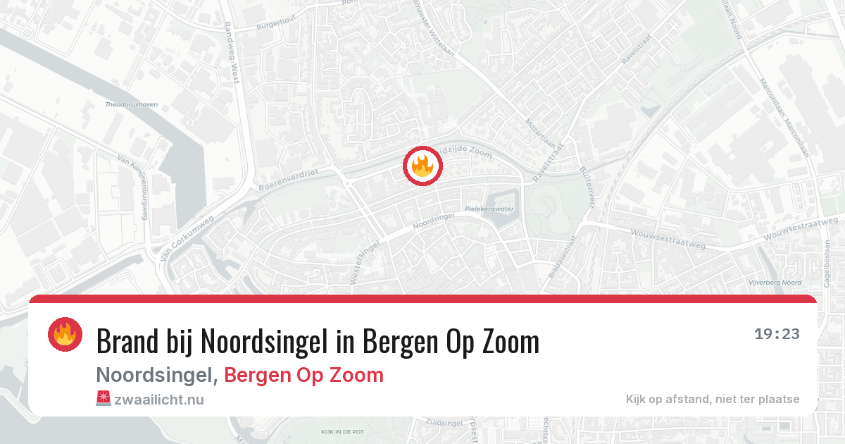 Brand bij Noordsingel in Bergen Op Zoom — 20 mrt 2026