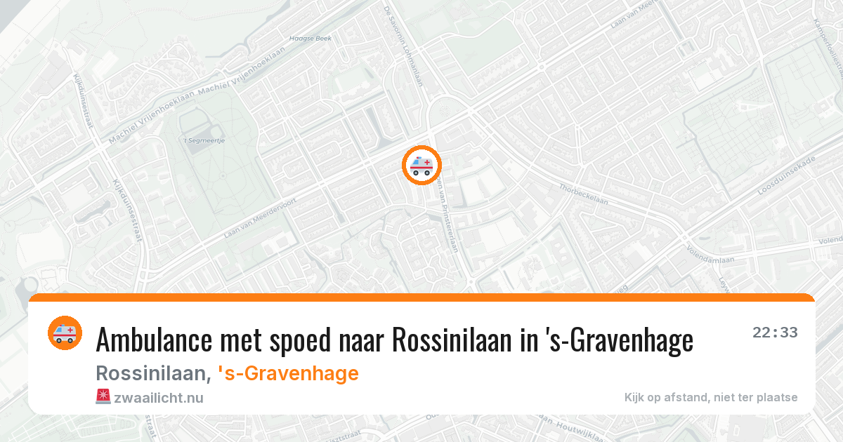 Ambulance met spoed naar Rossinilaan in 's-Gravenhage — 21 jul 2026