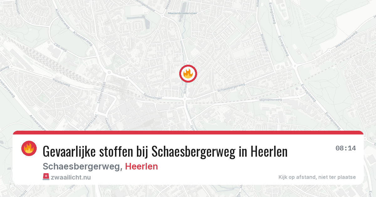 Gevaarlijke stoffen bij Schaesbergerweg in Heerlen — 25 mrt 2026