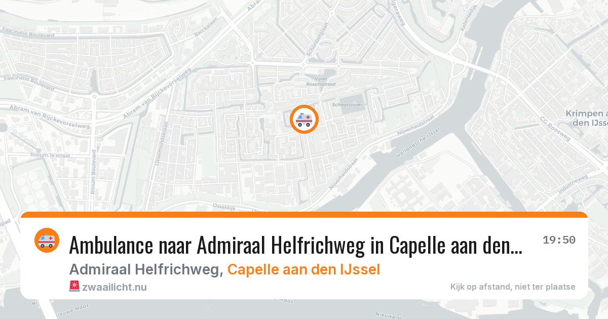 Ambulance naar Admiraal Helfrichweg in Capelle aan den IJssel — 18 mei 2026