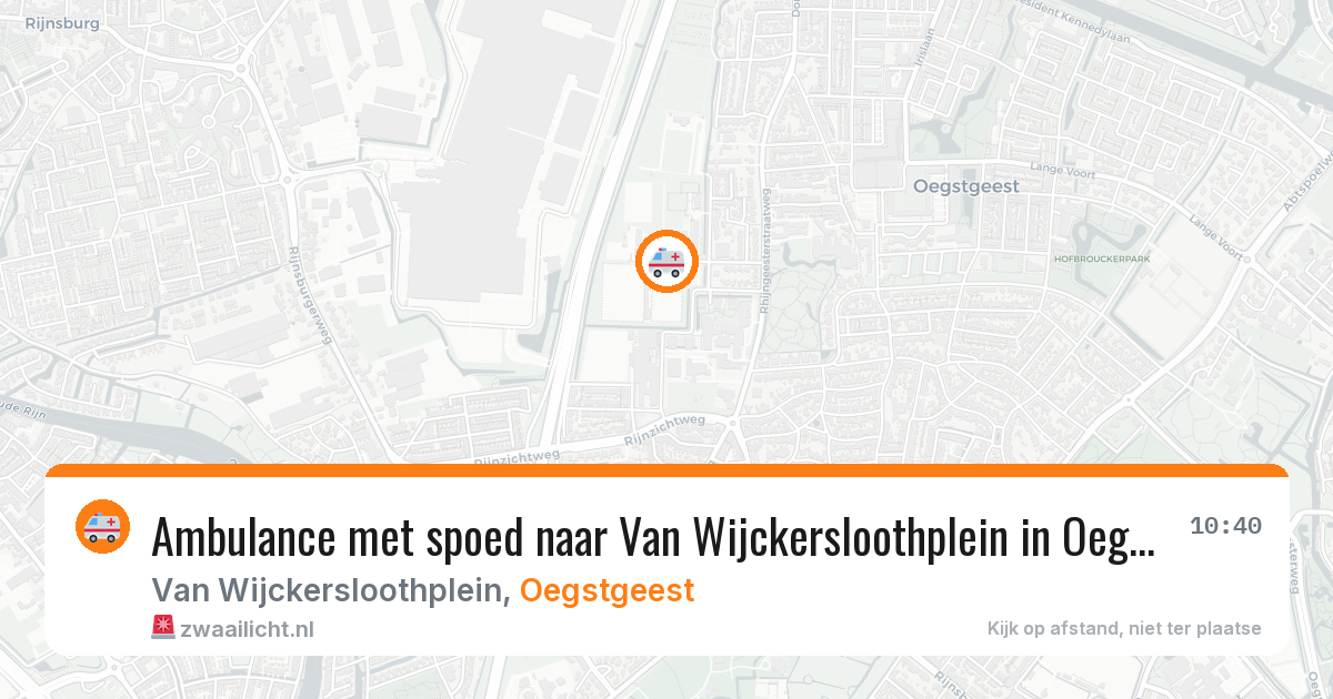 Ambulance met spoed naar Van Wijckersloothplein in Oegstgeest — 27 jul 2026