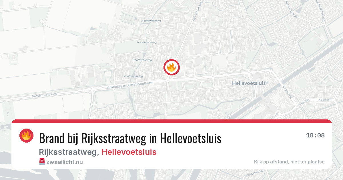 Brand bij Rijksstraatweg in Hellevoetsluis — 21 apr 2026