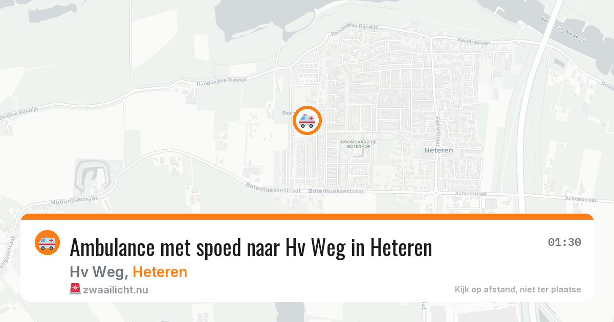 Ambulance met spoed naar Hv Weg in Heteren — 12 jul 2026