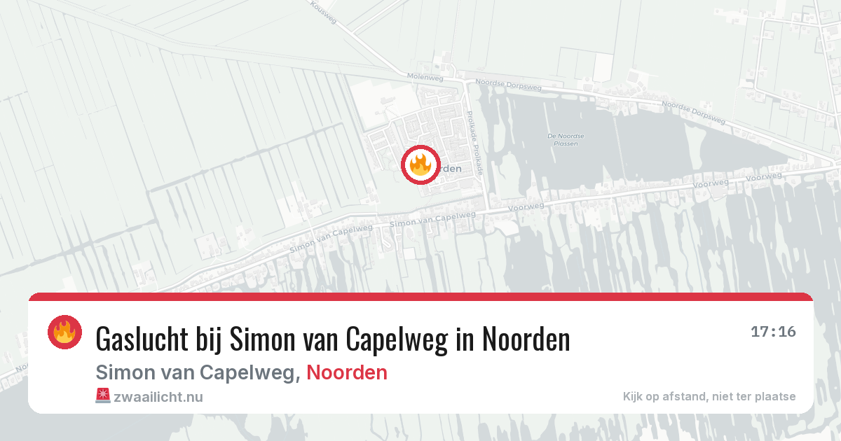 Gaslucht bij Simon van Capelweg in Noorden — 29 jan 2026