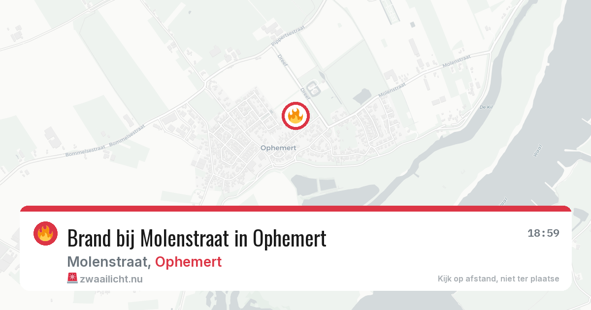 Brand bij Molenstraat in Ophemert — 11 jul 2026