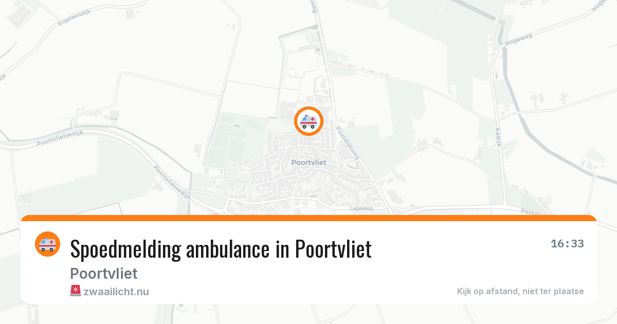 Spoedmelding ambulance in Poortvliet — 3 apr 2026