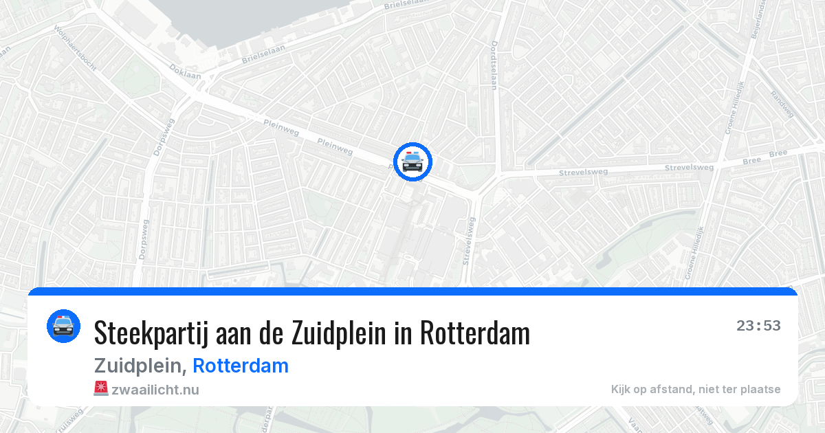 Steekpartij aan de Zuidplein in Rotterdam — 3 mei 2026