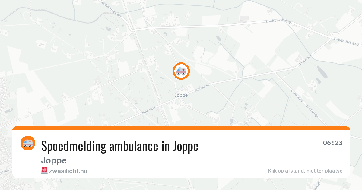 Spoedmelding ambulance in Joppe — 19 jul 2026