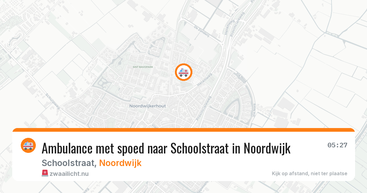 Ambulance met spoed naar Schoolstraat in Noordwijk — 12 jul 2026