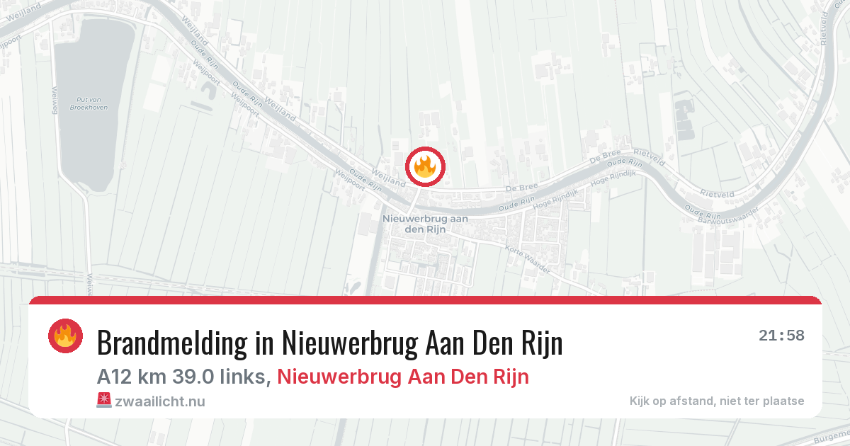 Brandmelding in Nieuwerbrug Aan Den Rijn — 2 feb 2026