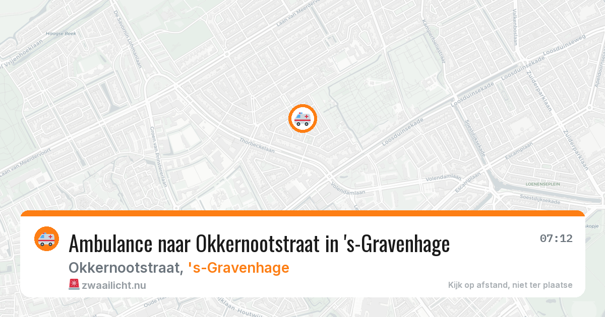 Ambulance naar Okkernootstraat in 's-Gravenhage — 28 mrt 2026