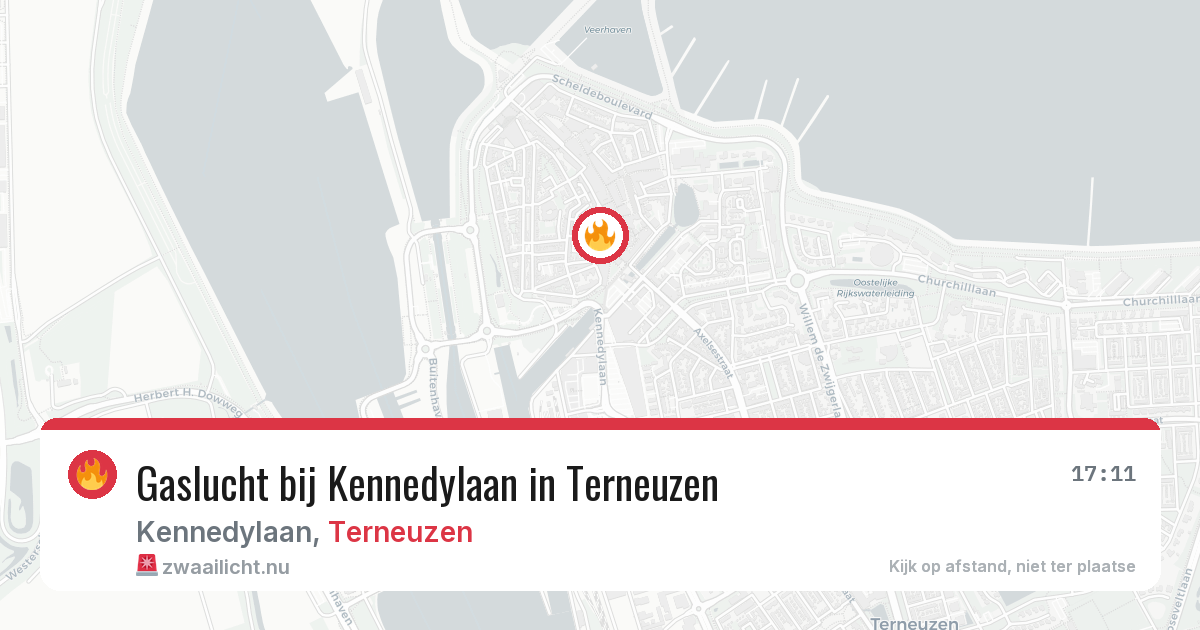 Gaslucht bij Kennedylaan in Terneuzen — 14 mei 2026