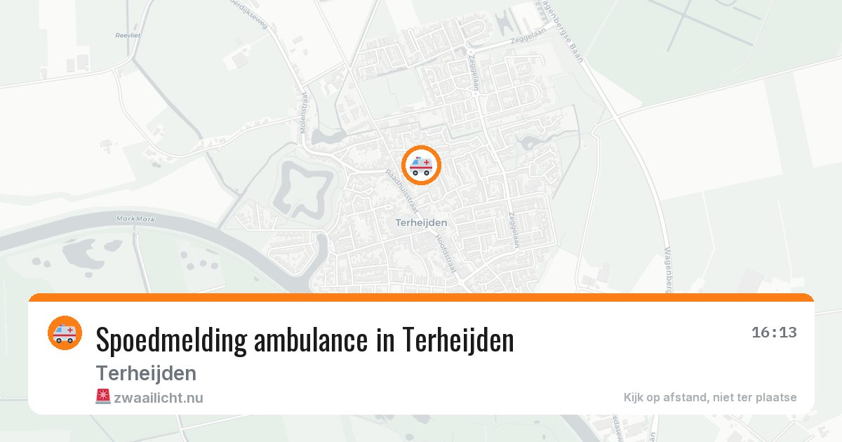 Spoedmelding ambulance in Terheijden — 17 mrt 2026