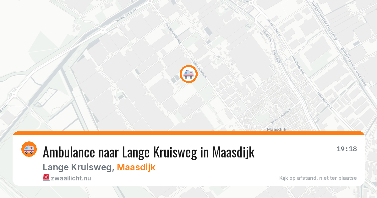 Ambulance naar Lange Kruisweg in Maasdijk — 24 jul 2026