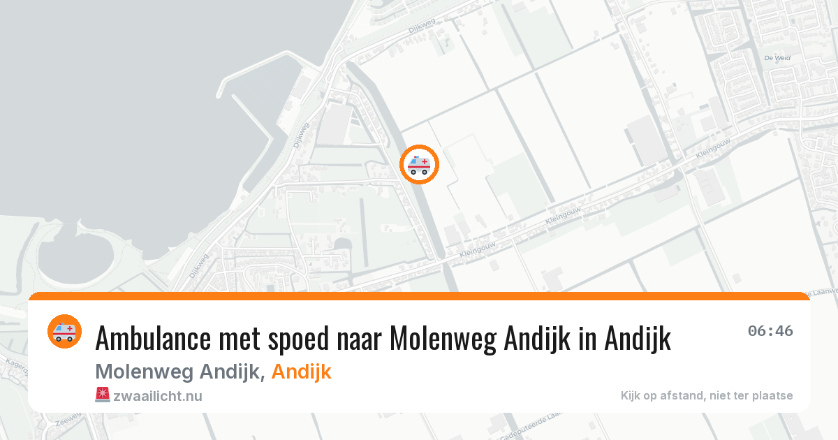 Ambulance met spoed naar Molenweg Andijk in Andijk — 8 jul 2026