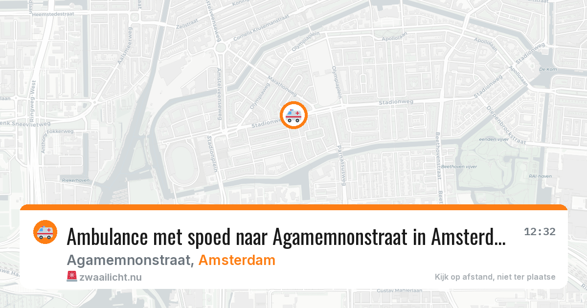 Ambulance met spoed naar Agamemnonstraat in Amsterdam — 23 mei 2026