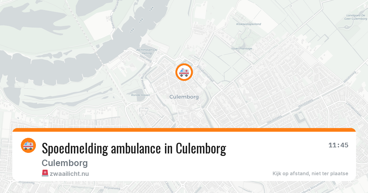 Spoedmelding ambulance in Culemborg — 11 jul 2026