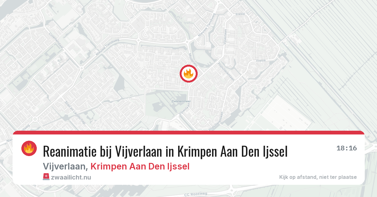 Reanimatie bij Vijverlaan in Krimpen Aan Den Ijssel — 14 apr 2026