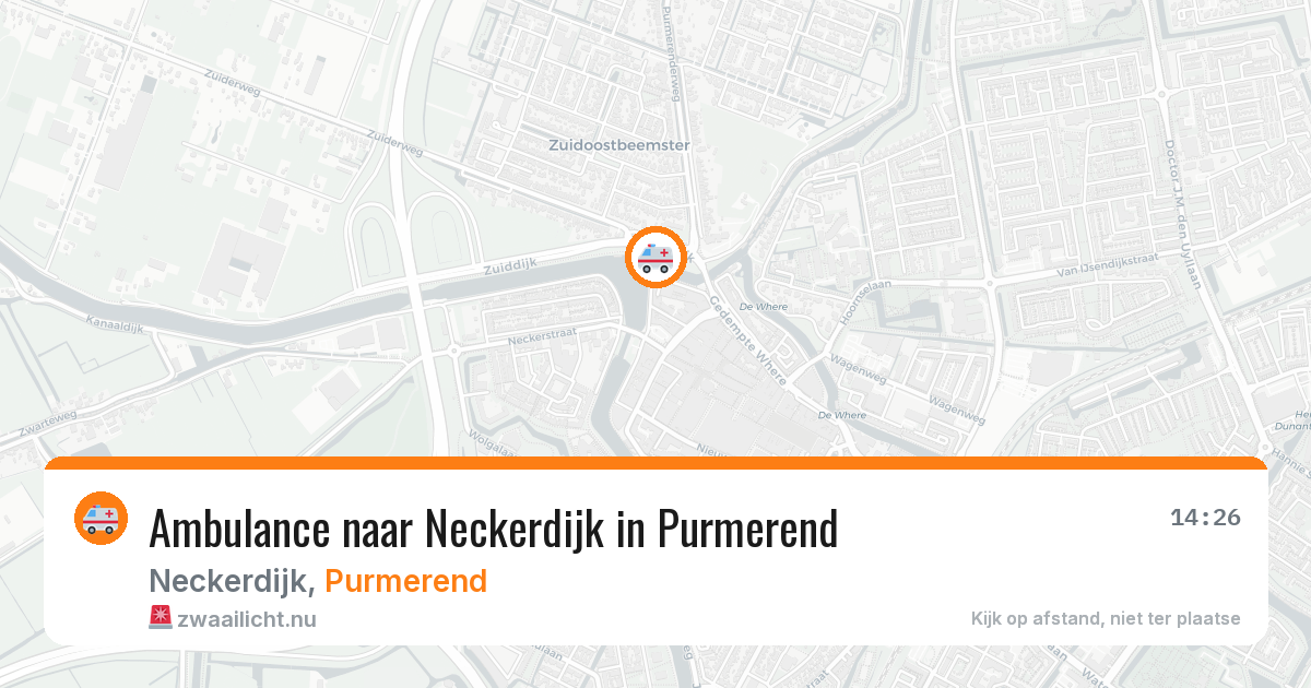 Ambulance naar Neckerdijk in Purmerend — 22 jul 2026