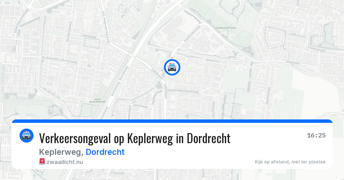 Verkeersongeval op Keplerweg in Dordrecht — 5 jun 2026