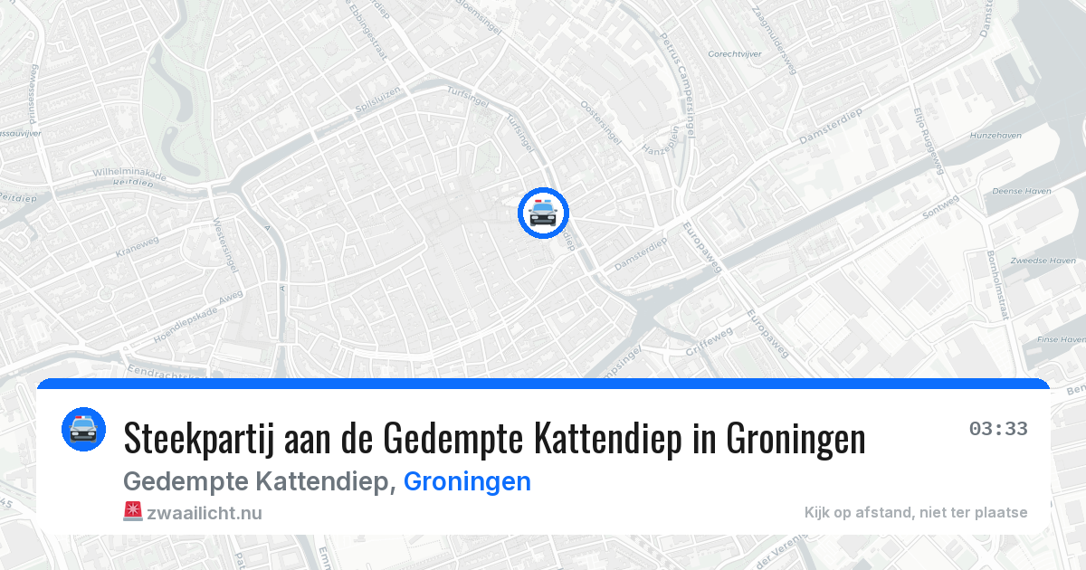 Steekpartij aan de Gedempte Kattendiep in Groningen — 23 jul 2026