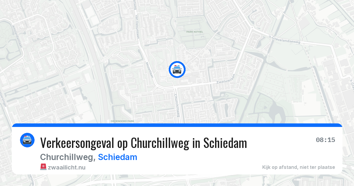 Verkeersongeval op Churchillweg in Schiedam — 19 mei 2026