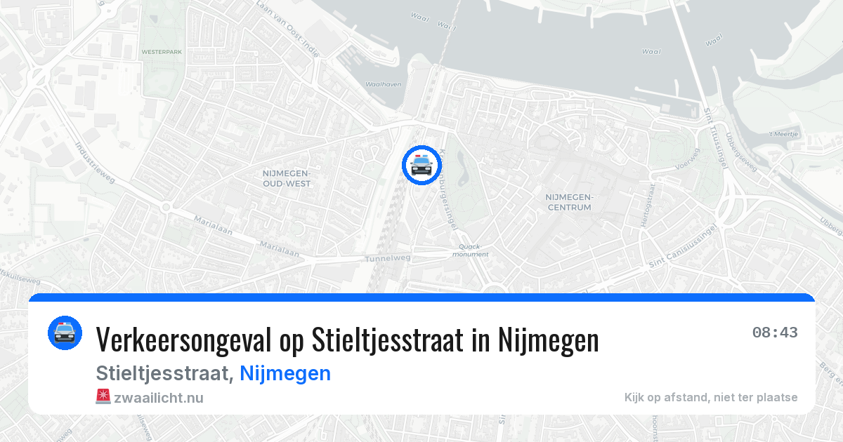 Verkeersongeval op Stieltjesstraat in Nijmegen — 26 mrt 2026