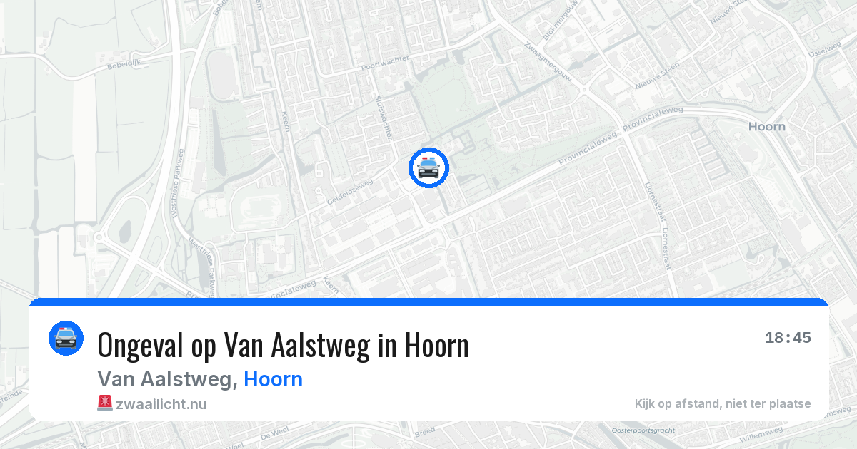 Ongeval op Van Aalstweg in Hoorn — 8 jun 2026