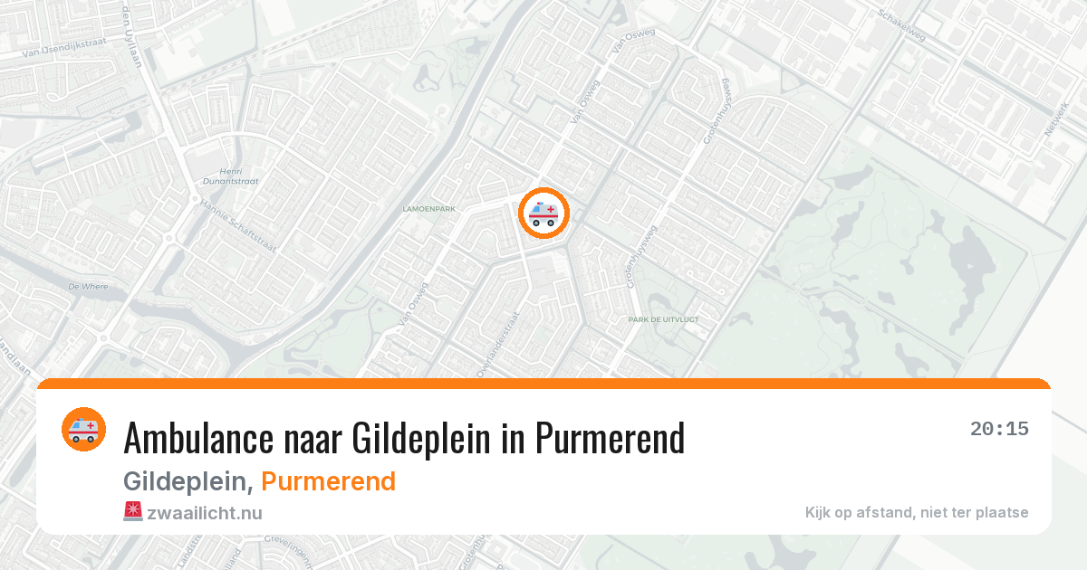Ambulance naar Gildeplein in Purmerend — 18 jul 2026