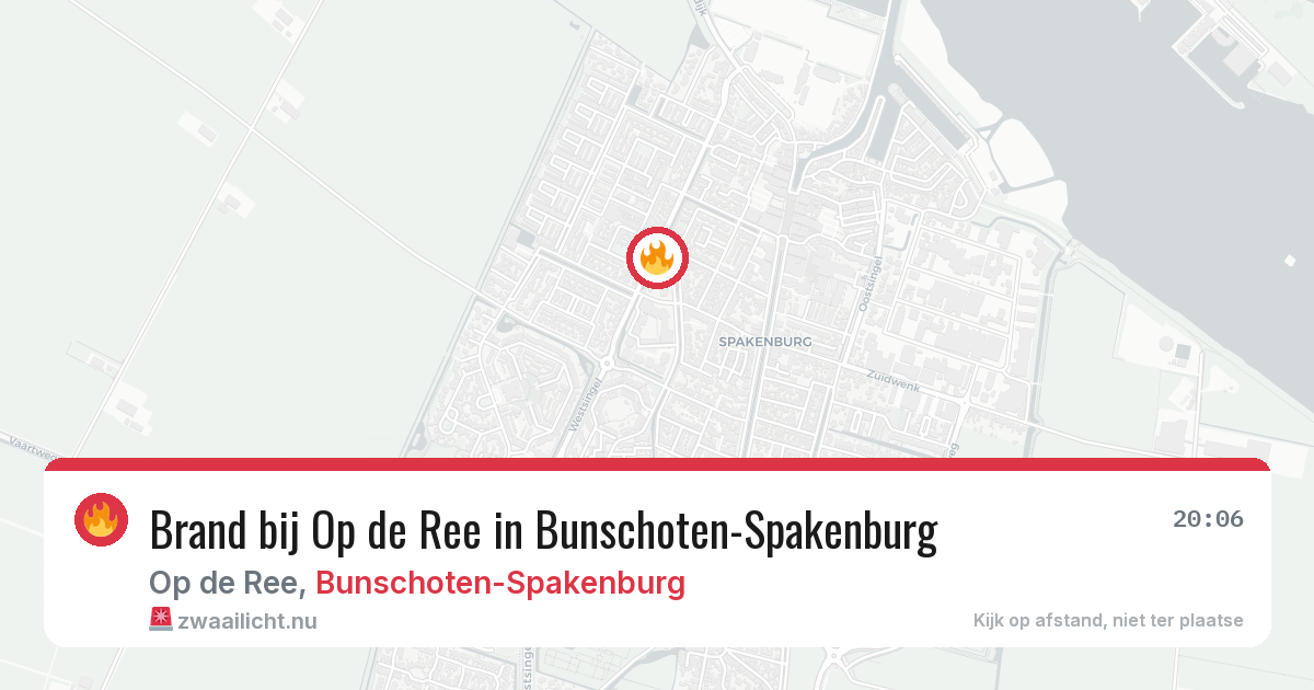 Brand bij Op de Ree in Bunschoten-Spakenburg — 7 jun 2026