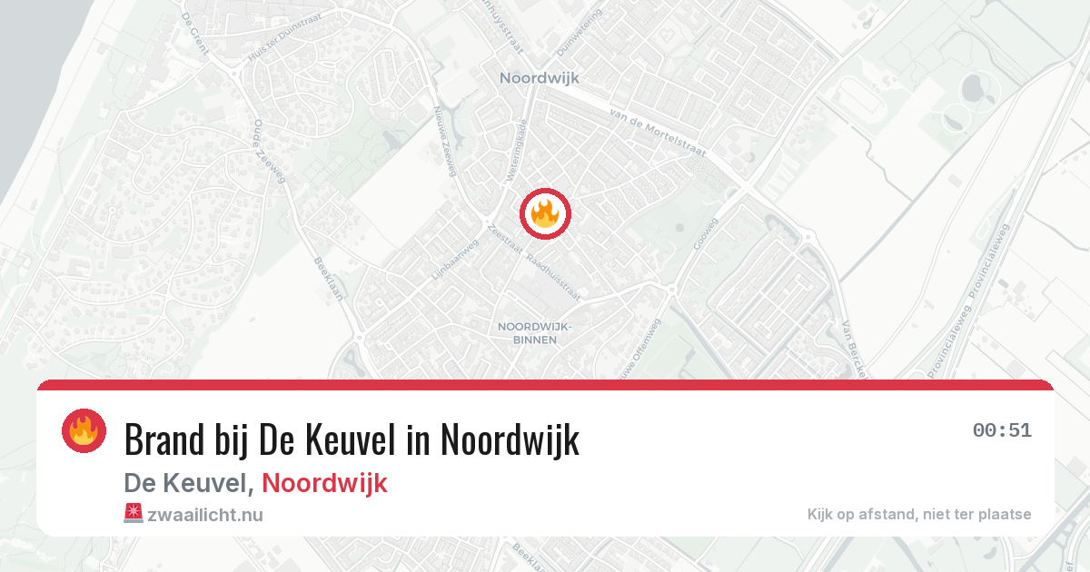 Brand bij De Keuvel in Noordwijk — 11 jul 2026