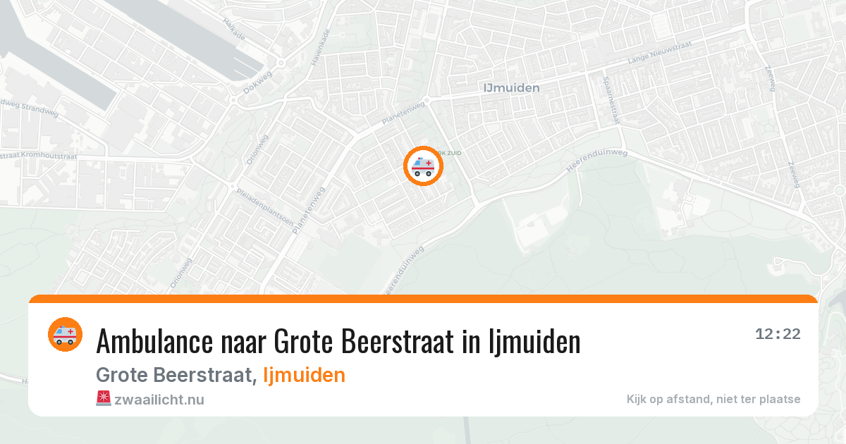 Ambulance naar Grote Beerstraat in Ijmuiden — 13 jul 2026