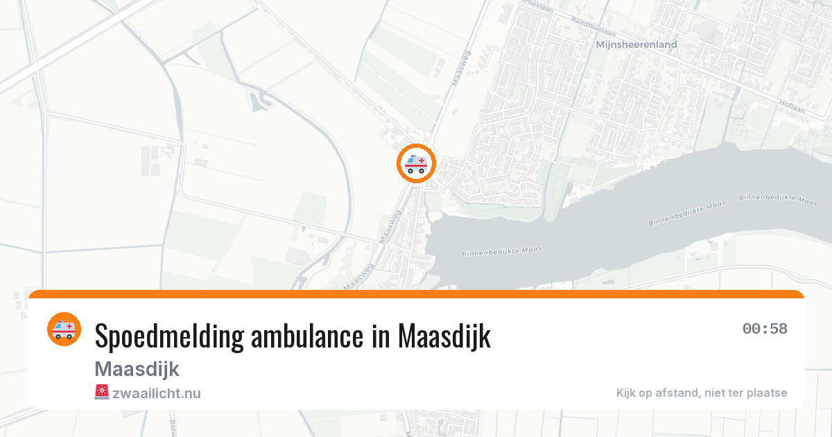Spoedmelding ambulance in Maasdijk — 8 mei 2026
