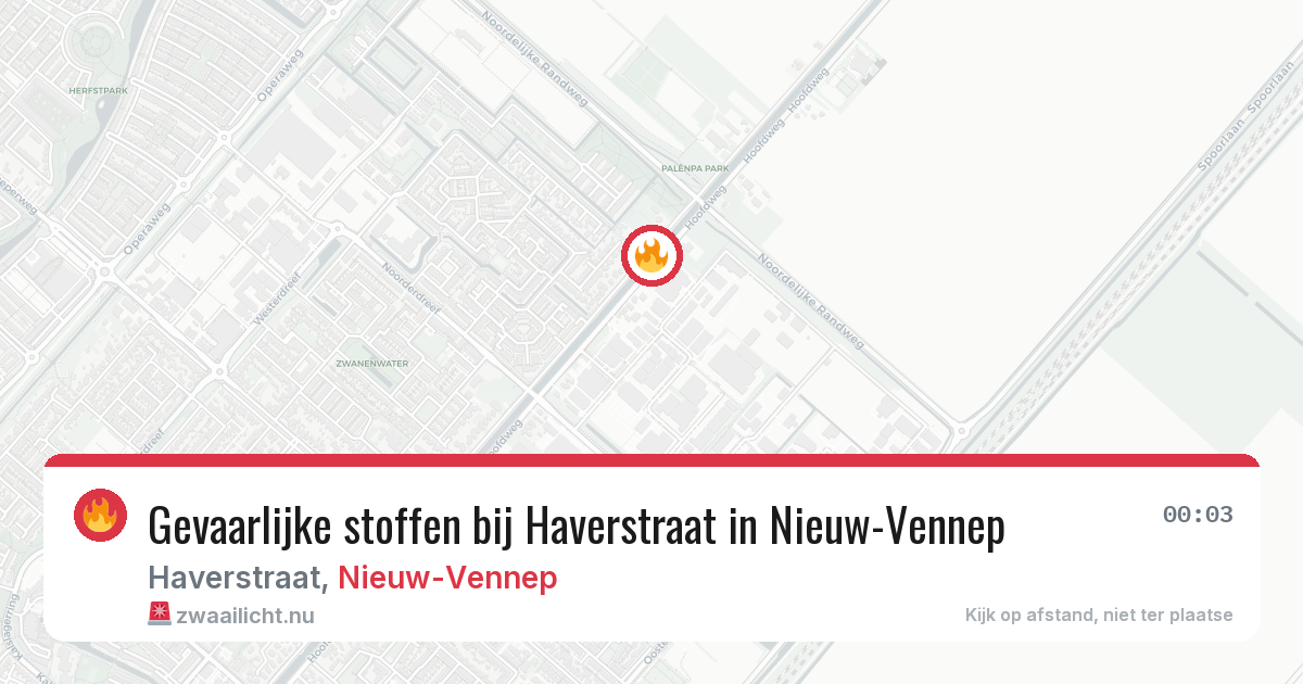 Gevaarlijke stoffen bij Haverstraat in Nieuw-Vennep — 25 jul 2026