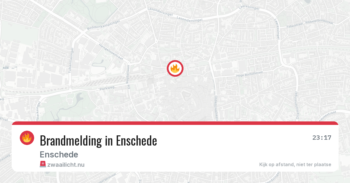 Brandmelding in Enschede — 20 jul 2026
