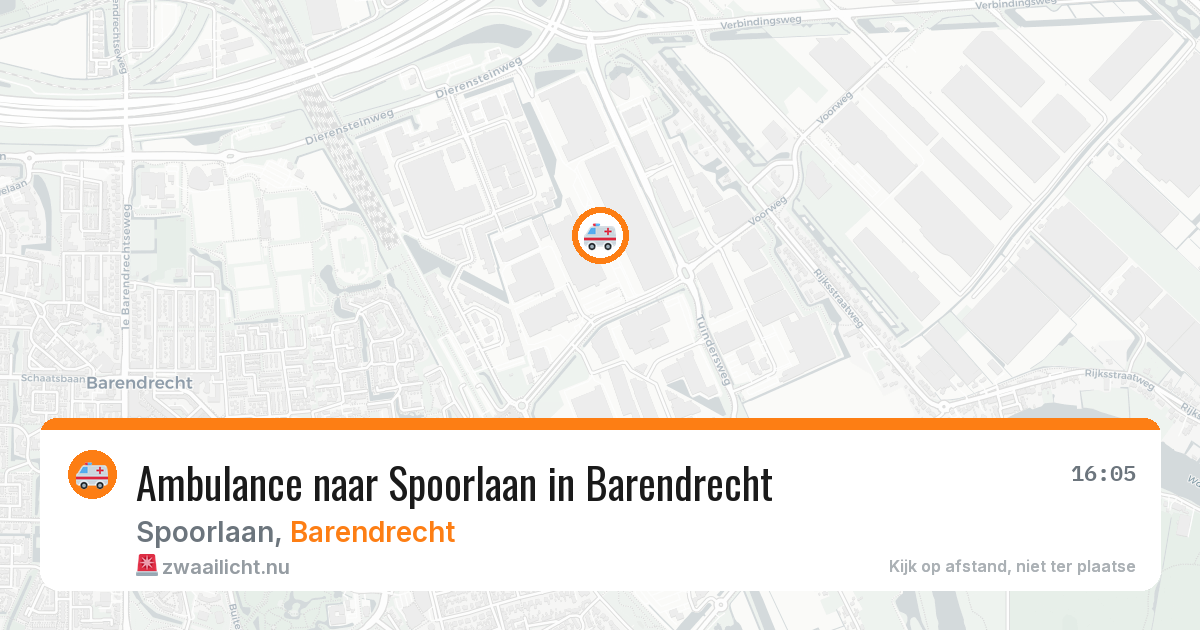 Ambulance naar Spoorlaan in Barendrecht — 14 jul 2026