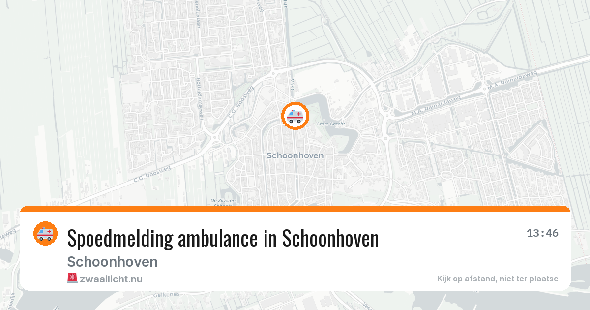 Spoedmelding ambulance in Schoonhoven — 7 mrt 2026