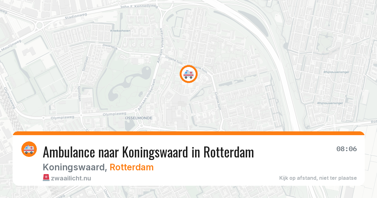 Ambulance naar Koningswaard in Rotterdam — 19 jul 2026