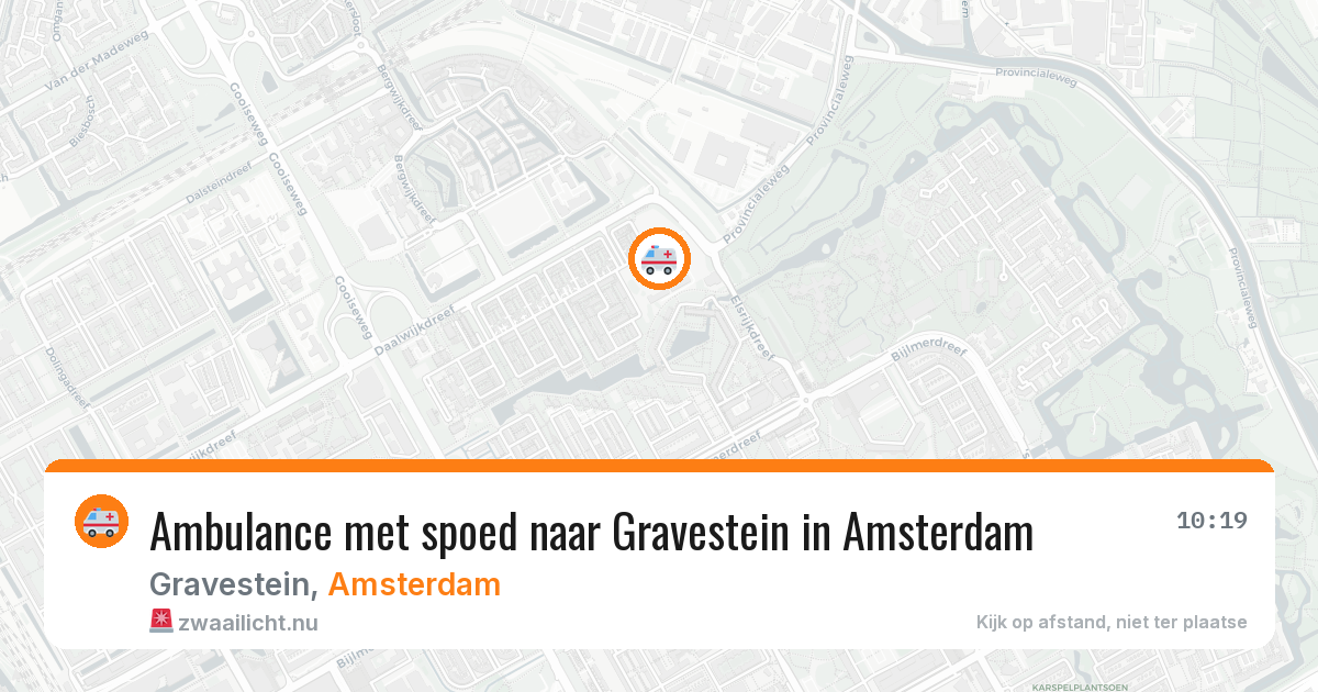 Ambulance met spoed naar Gravestein in Amsterdam — 24 jul 2026
