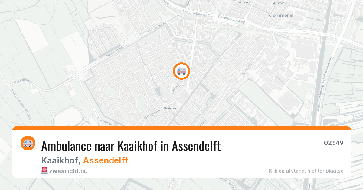 Ambulance naar Kaaikhof in Assendelft — 23 jul 2026