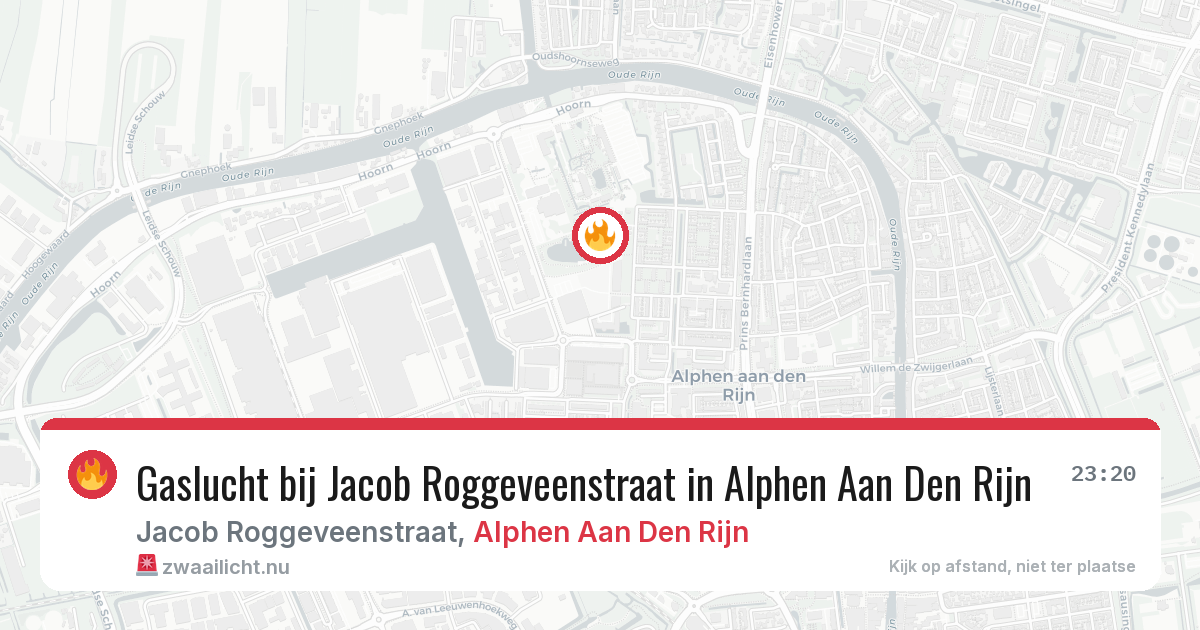 Gaslucht bij Jacob Roggeveenstraat in Alphen Aan Den Rijn — 31 mei 2026