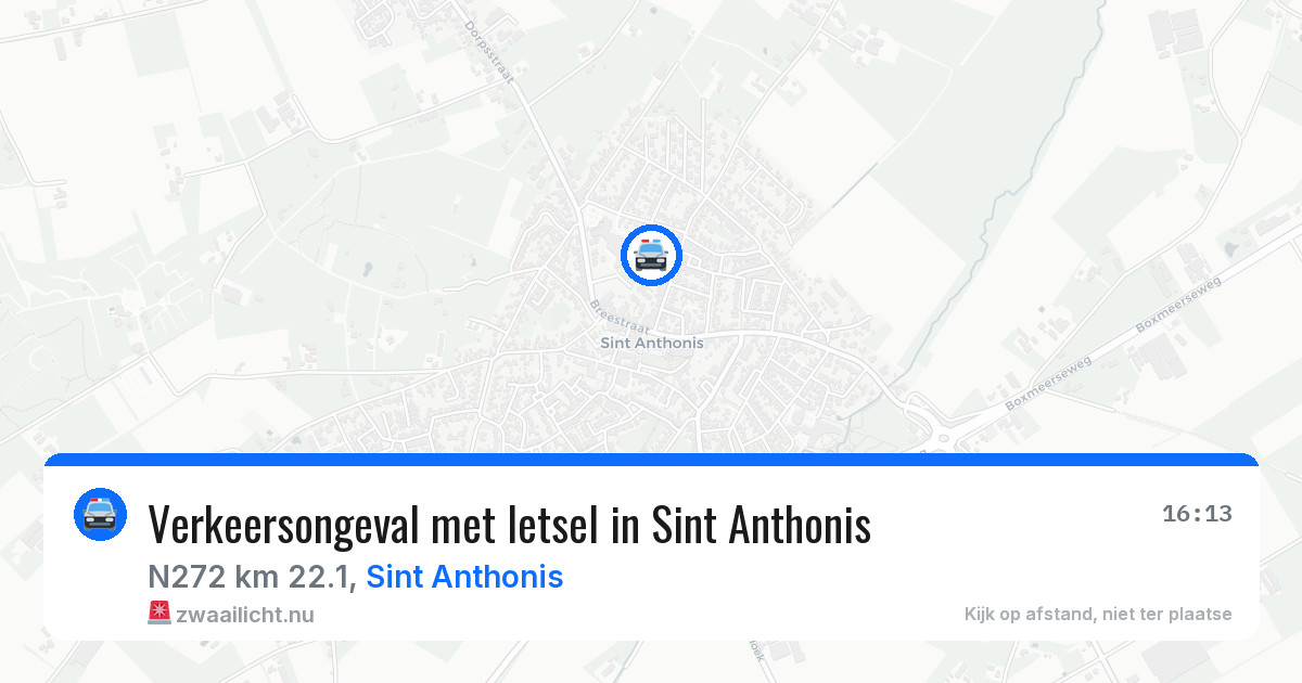 Verkeersongeval met letsel in Sint Anthonis — 5 jun 2026