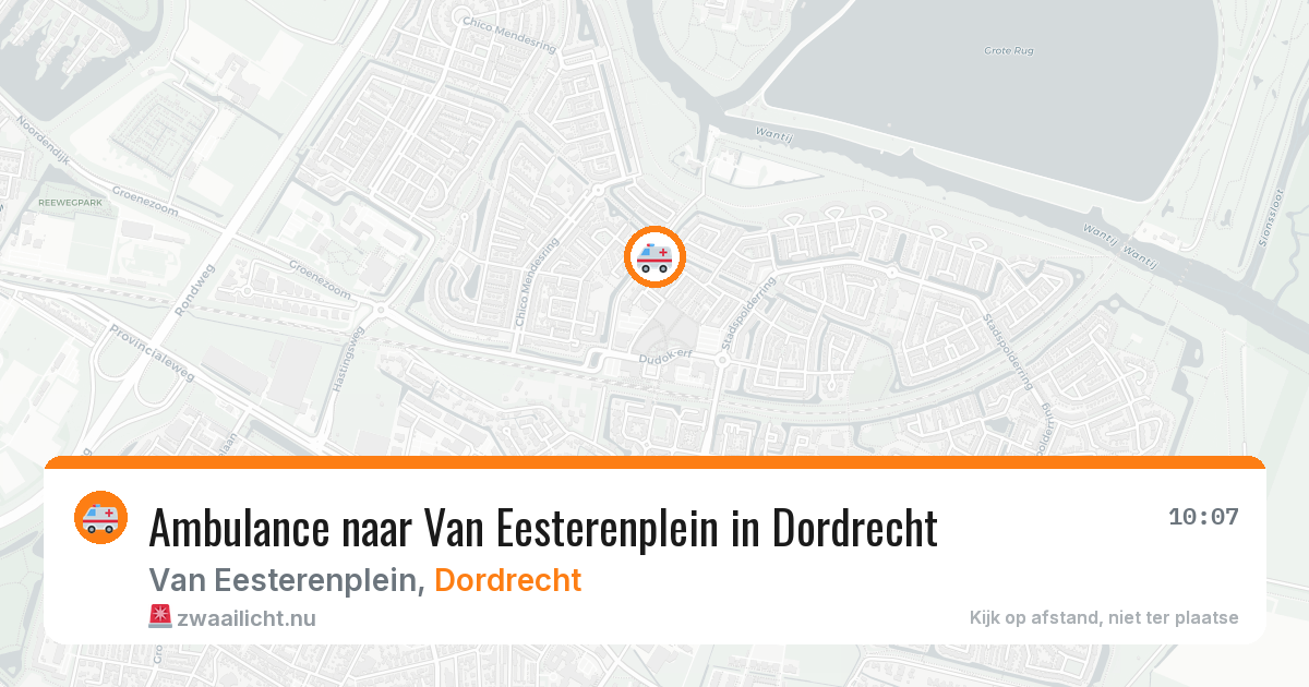 Ambulance naar Van Eesterenplein in Dordrecht — 2 apr 2026