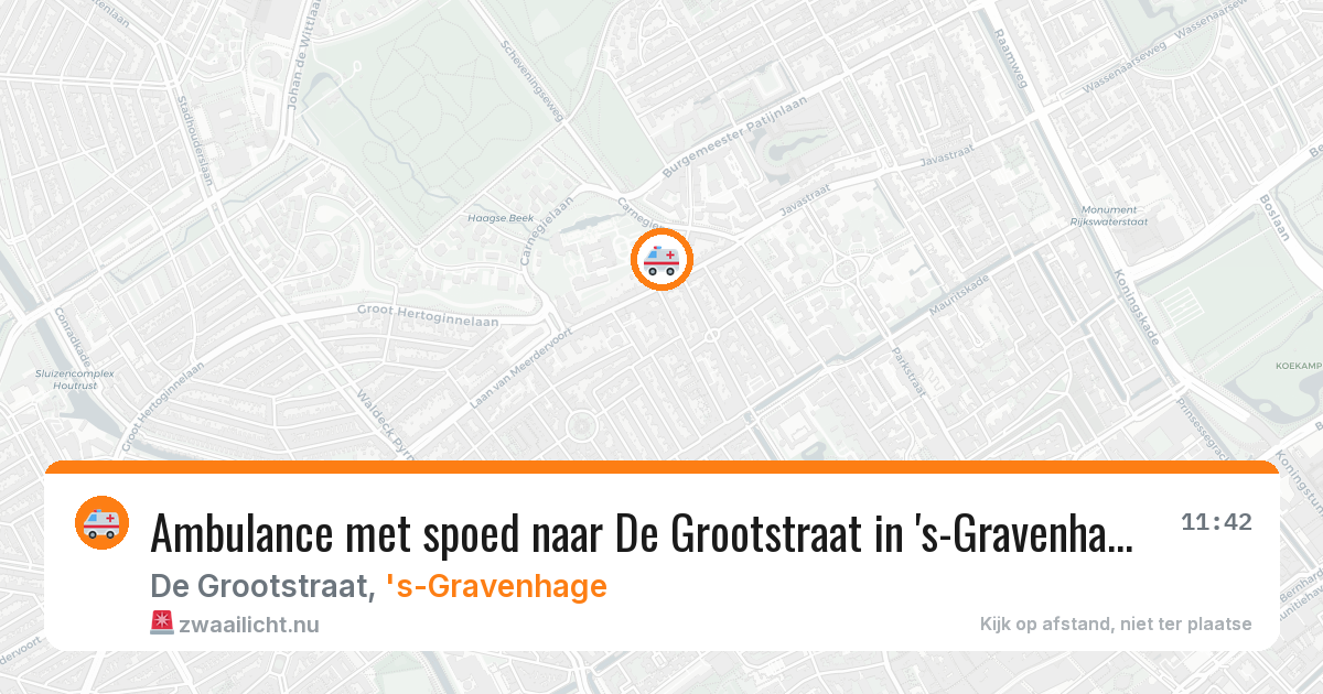 Ambulance met spoed naar De Grootstraat in 's-Gravenhage — 17 jul 2026