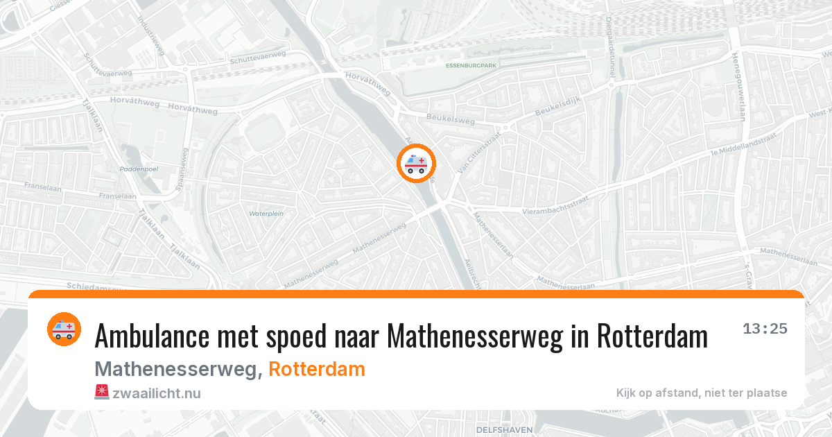Ambulance met spoed naar Mathenesserweg in Rotterdam — 30 mrt 2026