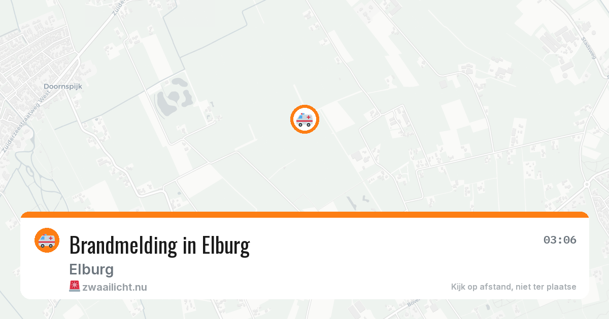 Brandmelding in Elburg — 18 jul 2026