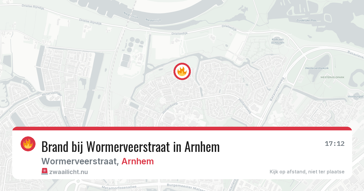 Brand bij Wormerveerstraat in Arnhem — 3 jun 2026